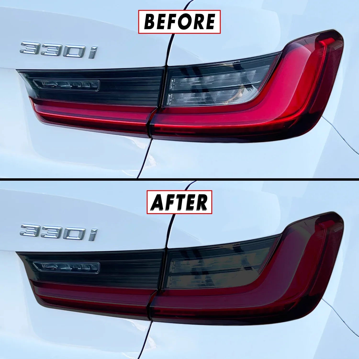 2019-2021 BMW 3 Series G20 | Tail Light Reverse Cutout PreCut Tint Overlays