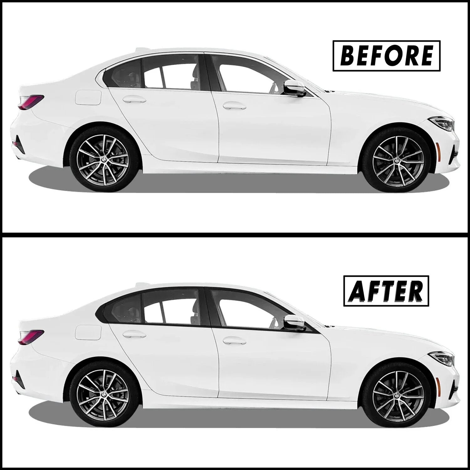 2019-2025 BMW 3 Series G20 | Window Trim Chrome Delete PreCut Vinyl Wrap