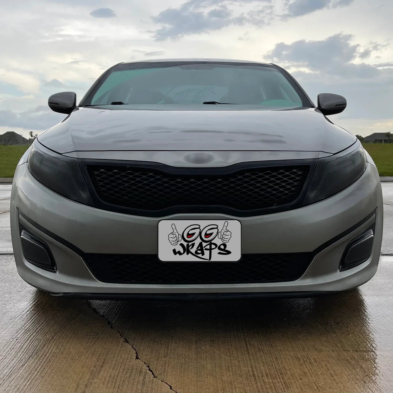 2014-2015 Kia Optima | Front Grill Trim Chrome Delete PreCut Vinyl Wrap
