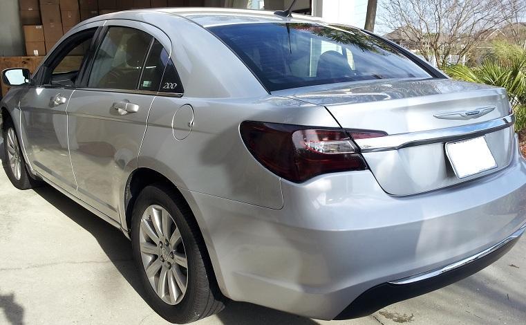 2011-2014 Chrysler 200 | Tail Light Reverse Cutout PreCut Tint Overlays