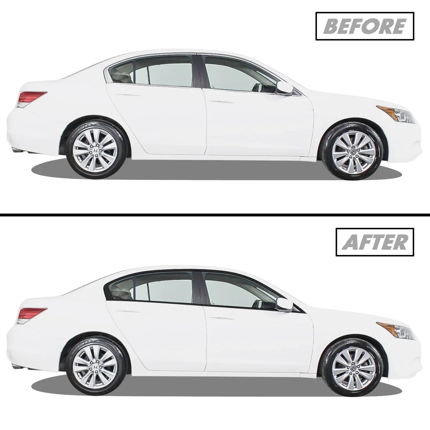 2008-2012 Honda Accord Sedan | Window Trim Chrome Delete PreCut Vinyl Wrap