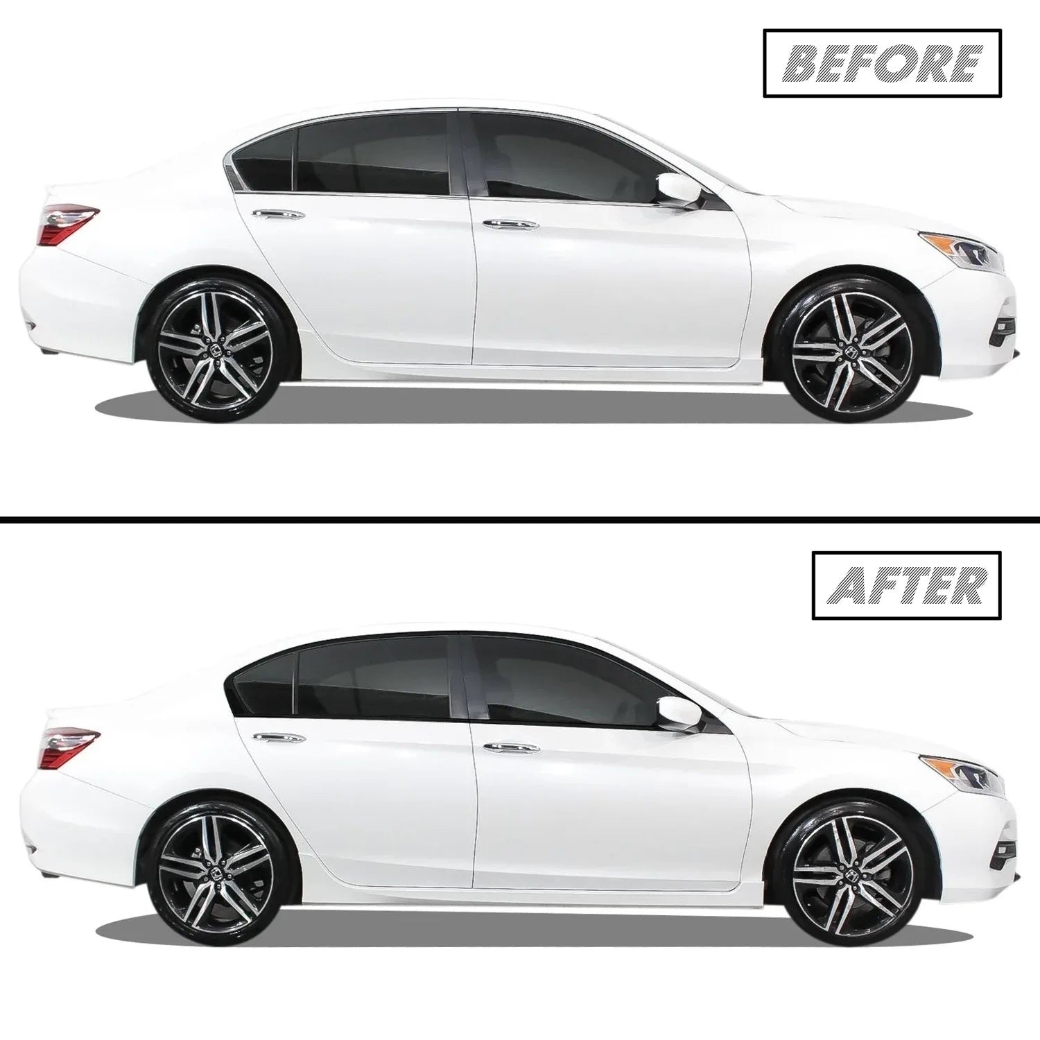 2013-2017 Honda Accord Sedan | Window Trim Chrome Delete PreCut Vinyl Wrap
