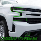 2019-2021 Chevrolet Silverado 1500 | Headlight PreCut Tint Overlays
