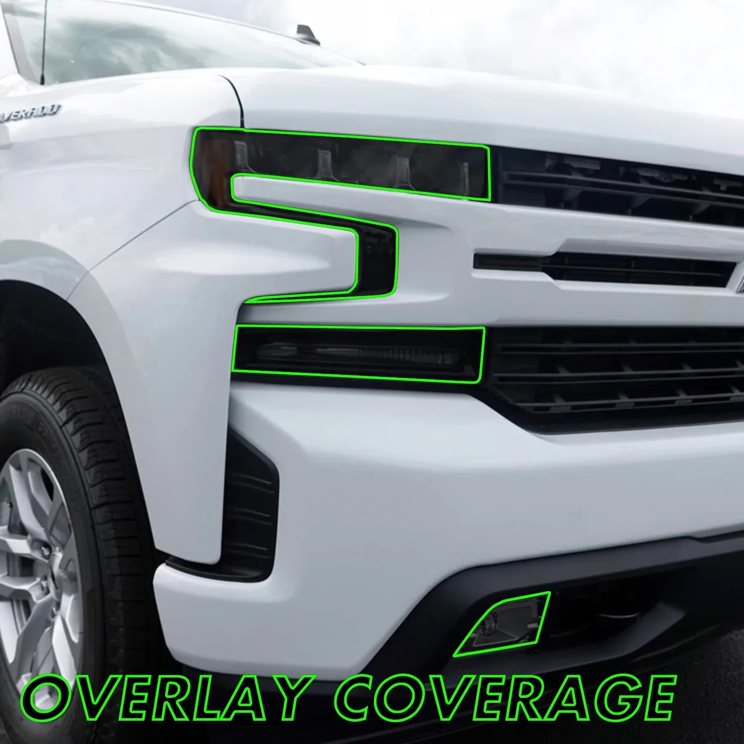 2019-2021 Chevrolet Silverado 1500 | Headlight PreCut Tint Overlays
