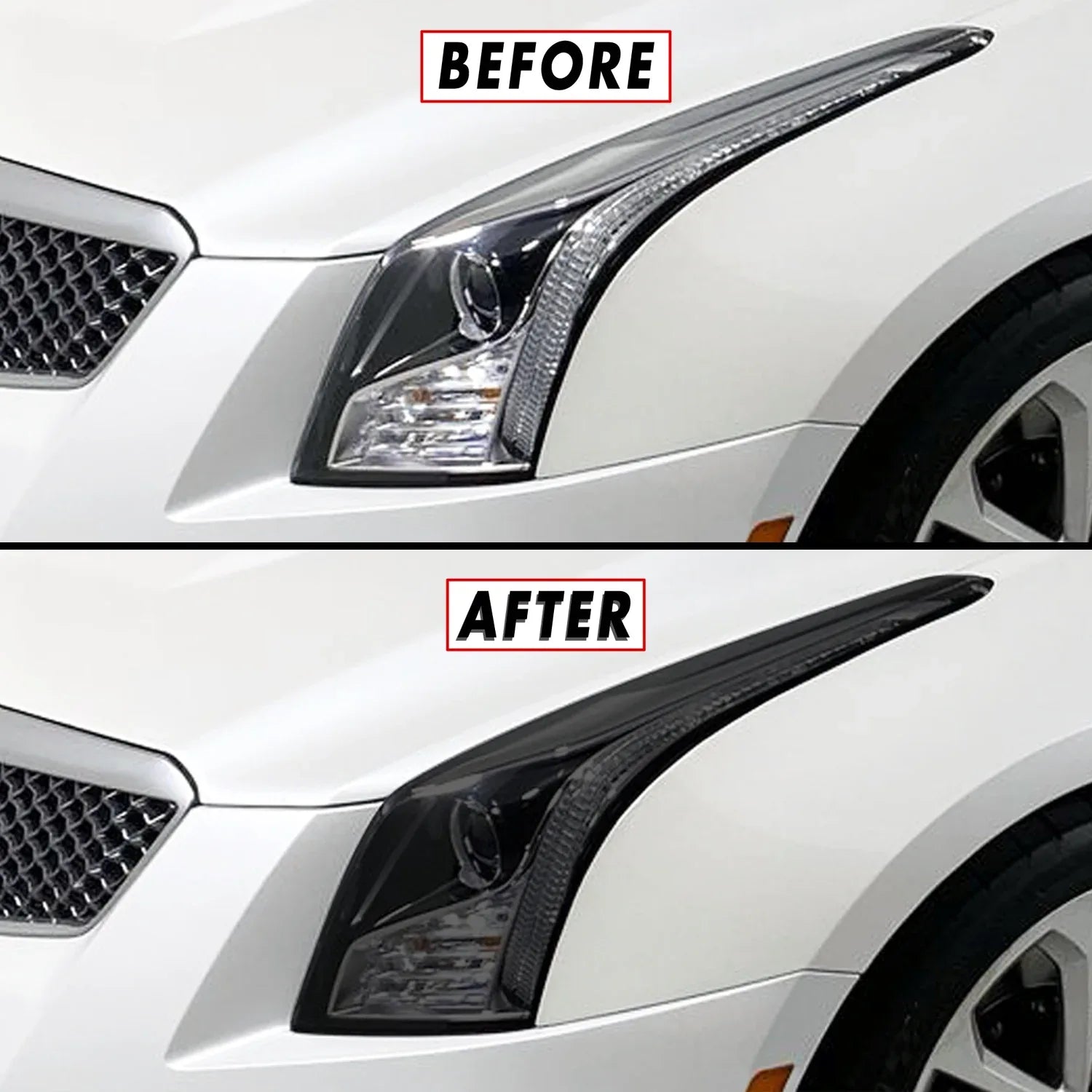 2013-2019 Cadillac ATS | Headlight PreCut Tint Overlays