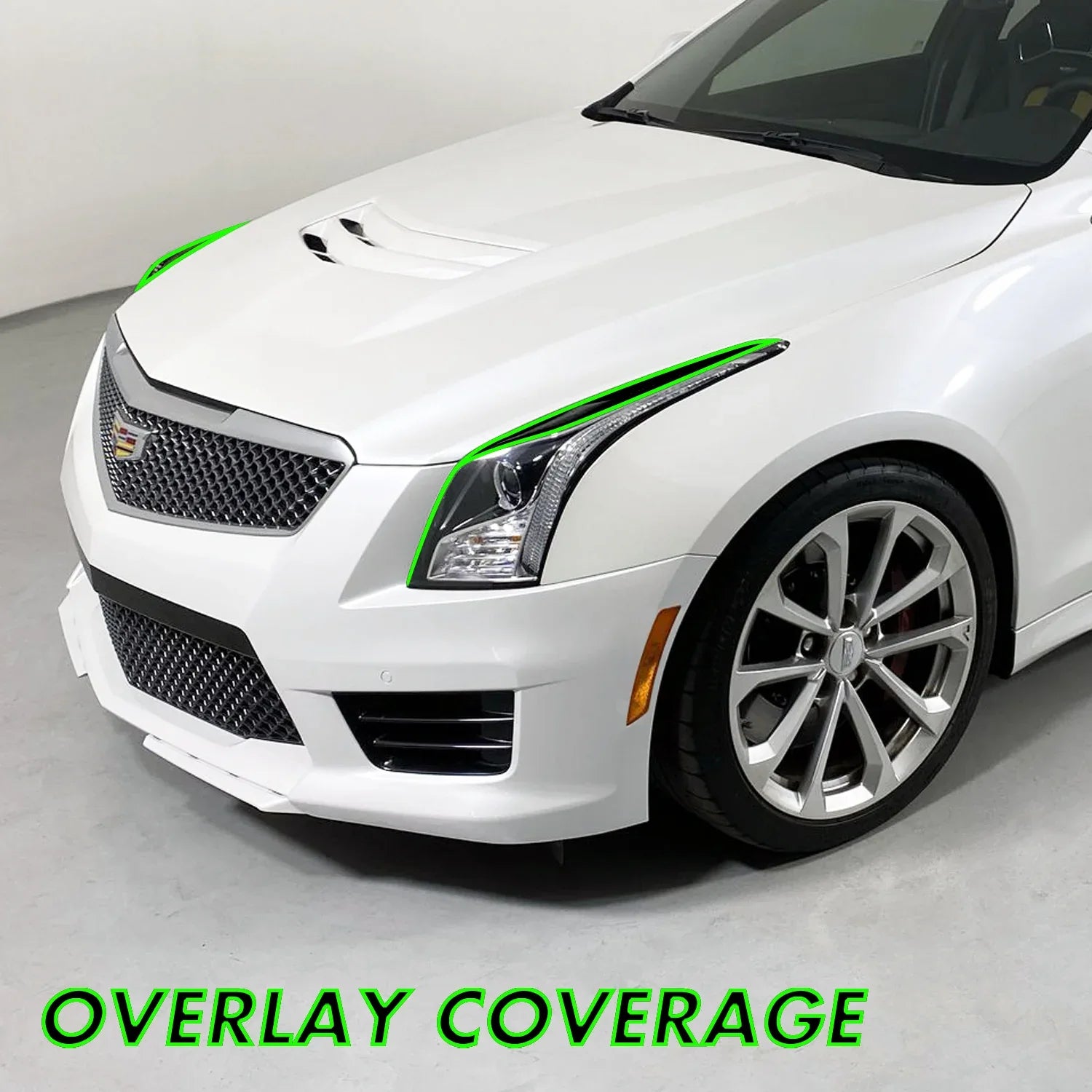 2013-2019 Cadillac ATS | Headlight Eyelid PreCut Vinyl Overlays