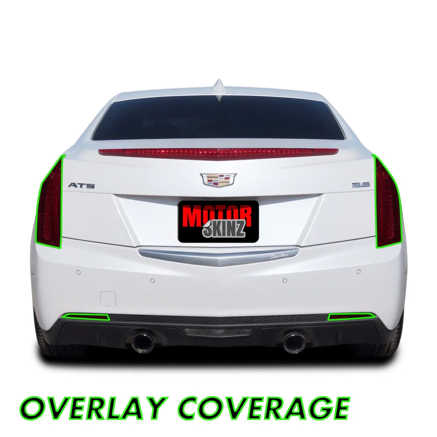 2013-2018 Cadillac ATS Sedan | Tail Light PreCut Tint Overlays