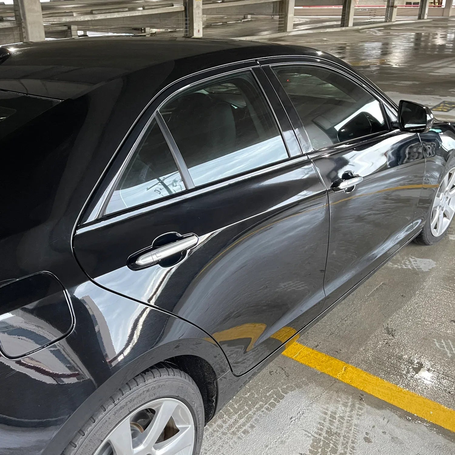 2013-2018 Cadillac ATS Sedan | Window Trim Chrome Delete PreCut Vinyl Wrap