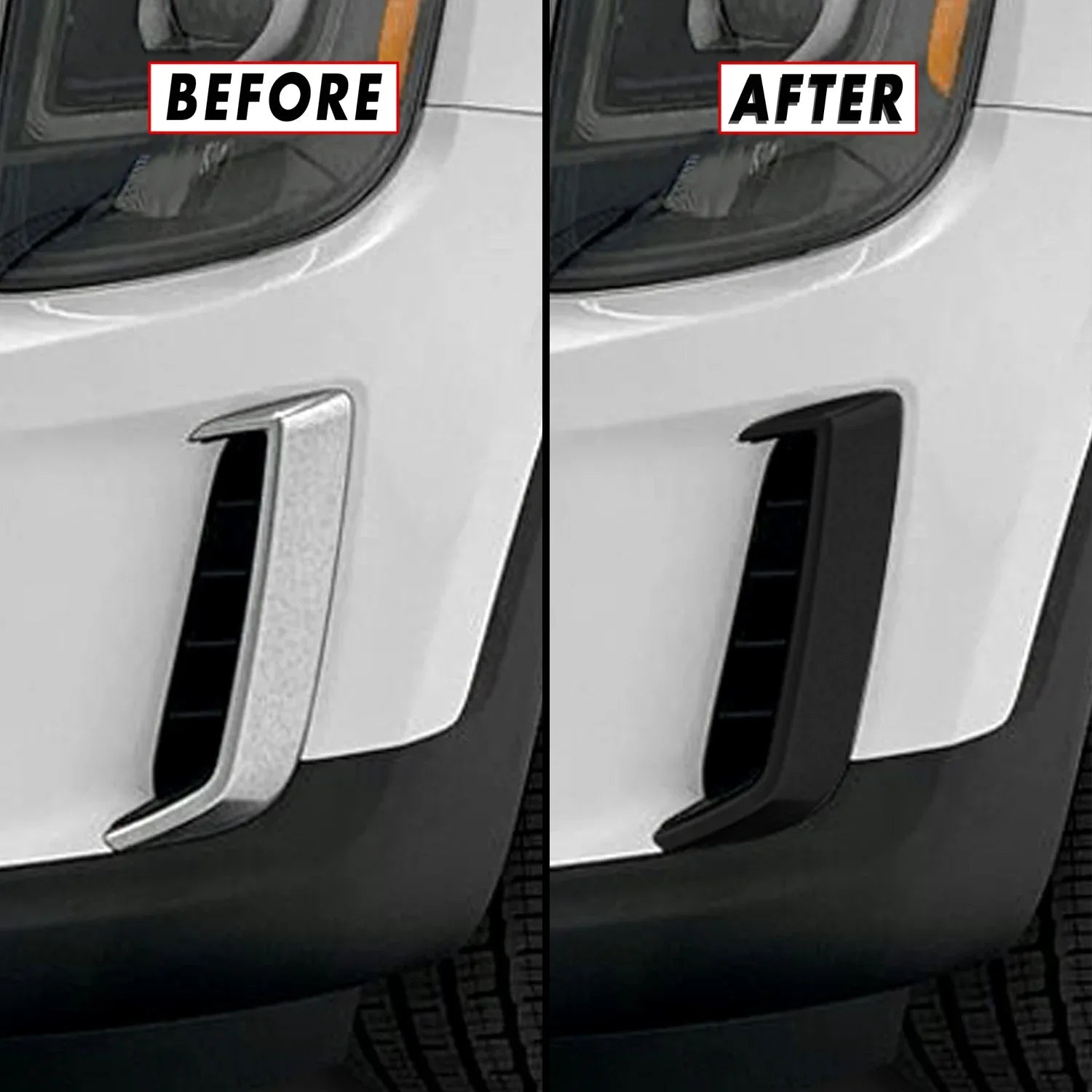 2020-2022 Kia Telluride | Front Bumper Trim Chrome Delete PreCut Vinyl Wrap