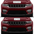 2022-2025 Jeep Grand Cherokee | Front Bumper Trim Chrome Delete PreCut Vinyl Wrap