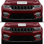 2022-2025 Jeep Grand Cherokee | Front Bumper Trim Chrome Delete PreCut Vinyl Wrap