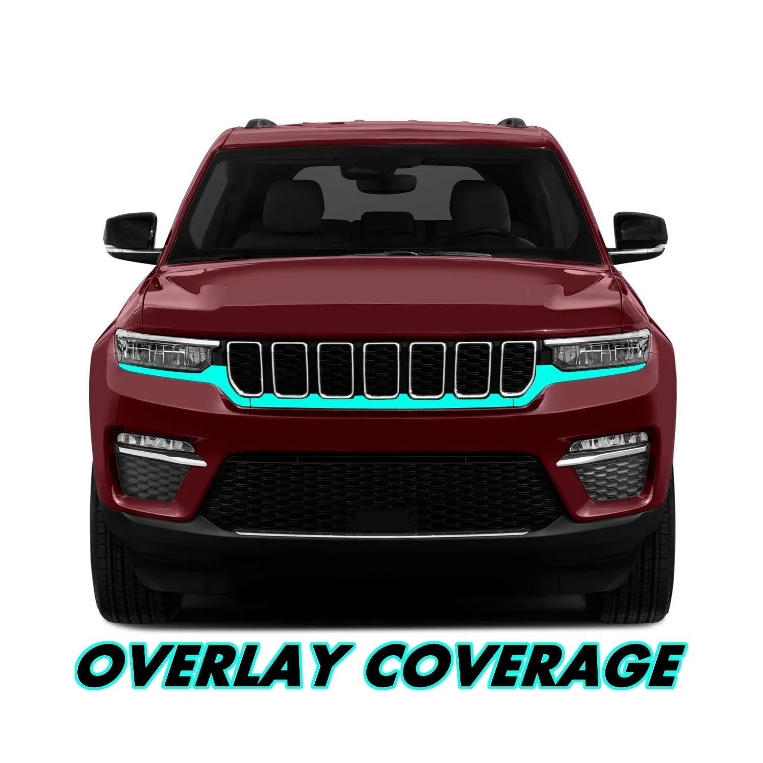 2022-2025 Jeep Grand Cherokee | Front Bumper Trim Chrome Delete PreCut Vinyl Wrap