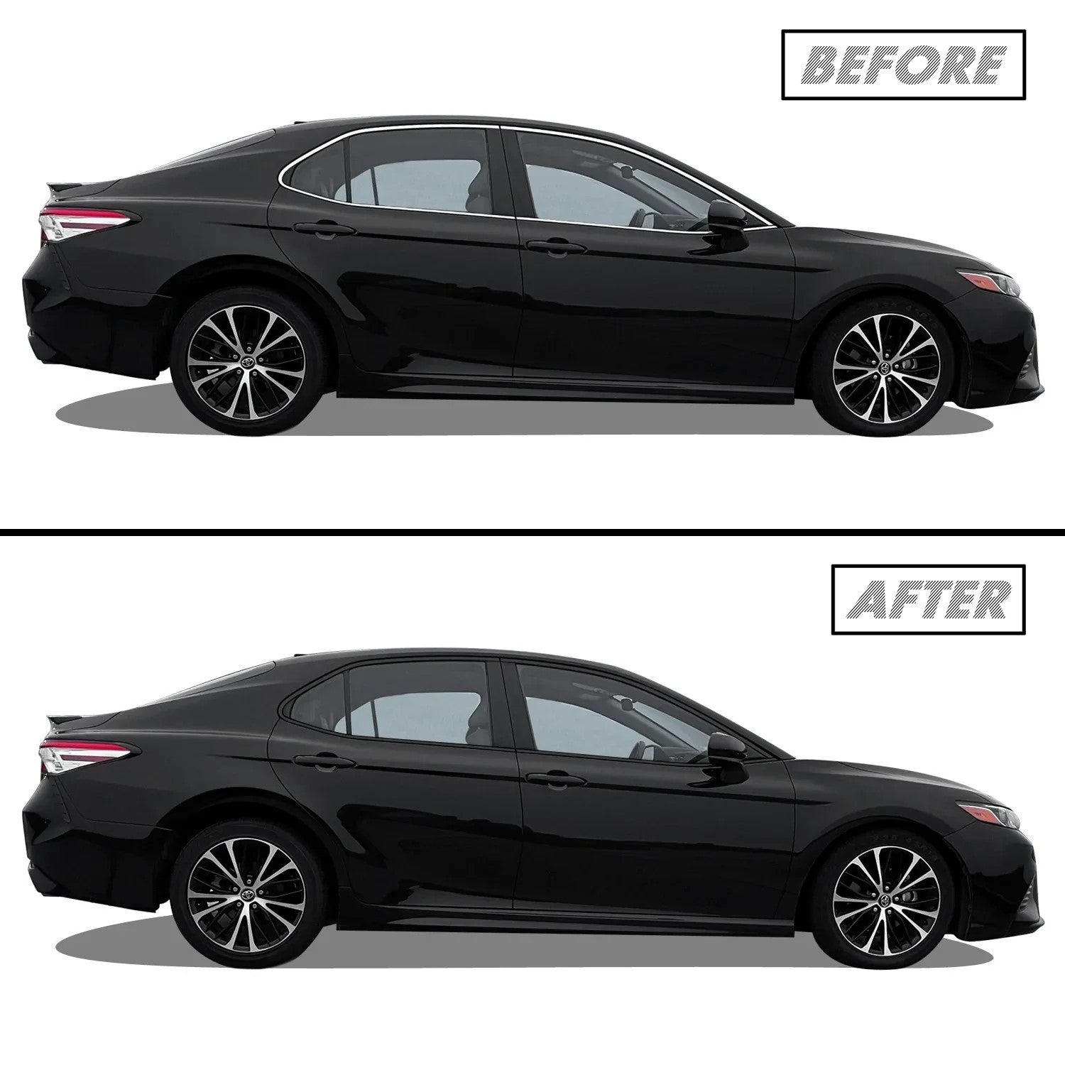 2018-2022 Toyota Camry | Window Trim Chrome Delete PreCut Vinyl Wrap