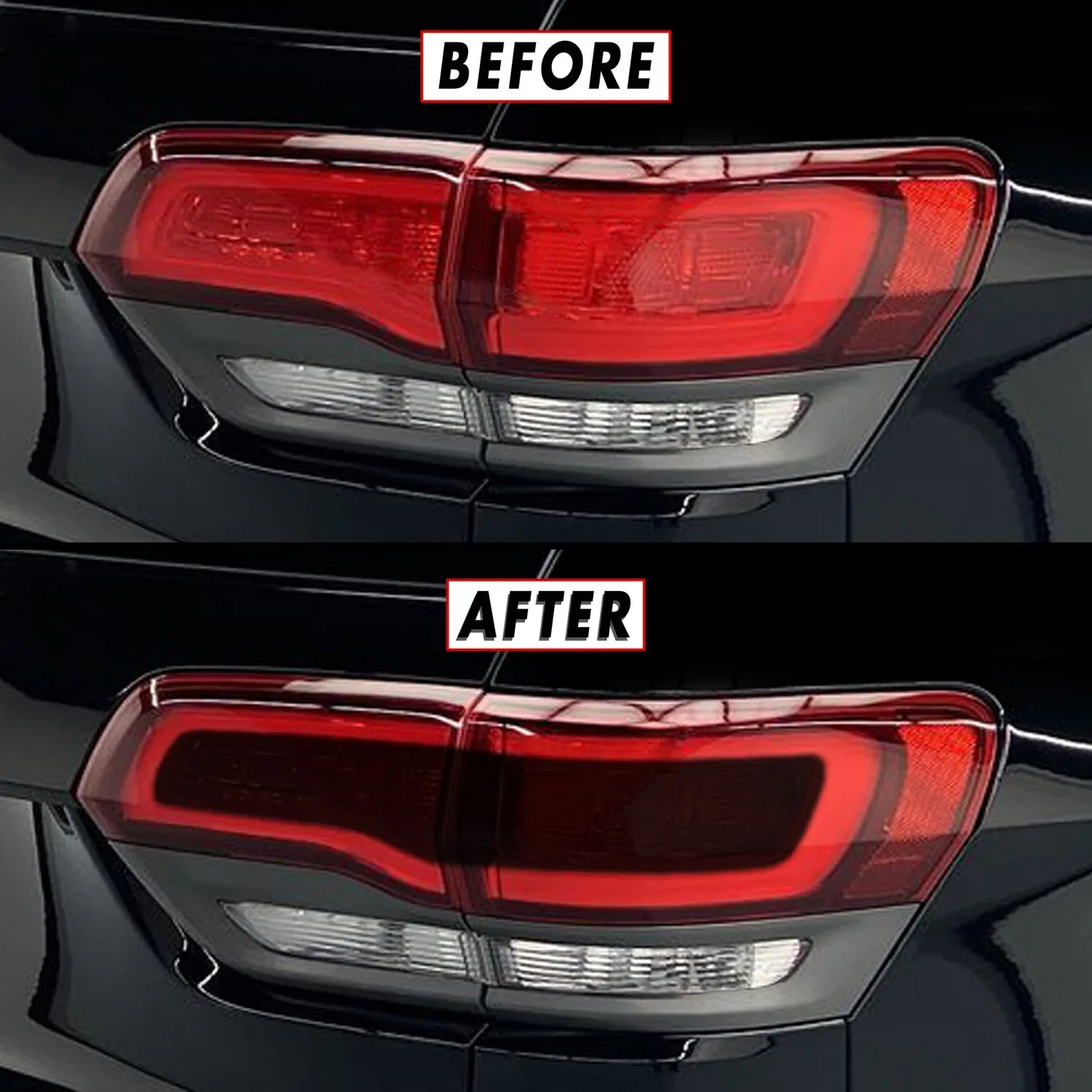 2014-2021 Jeep Grand Cherokee | Tail Light Cutout PreCut Tint Overlays
