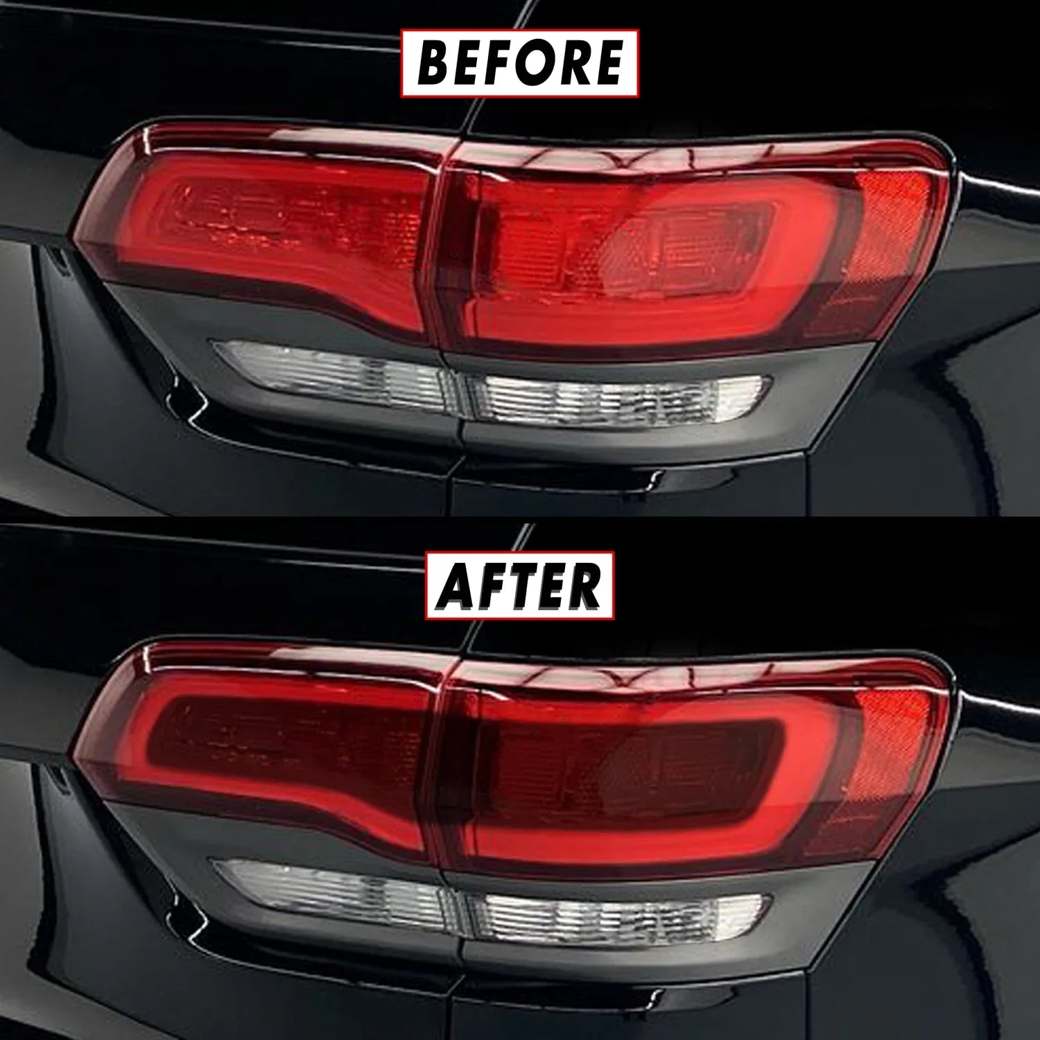 2014-2021 Jeep Grand Cherokee | Tail Light Cutout PreCut Tint Overlays