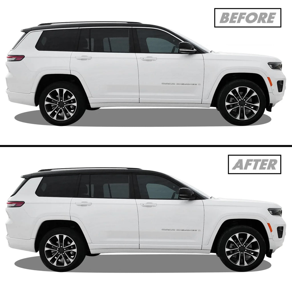 2021-2026 Jeep Grand Cherokee L | Window Trim Chrome Delete PreCut Vinyl Wrap
