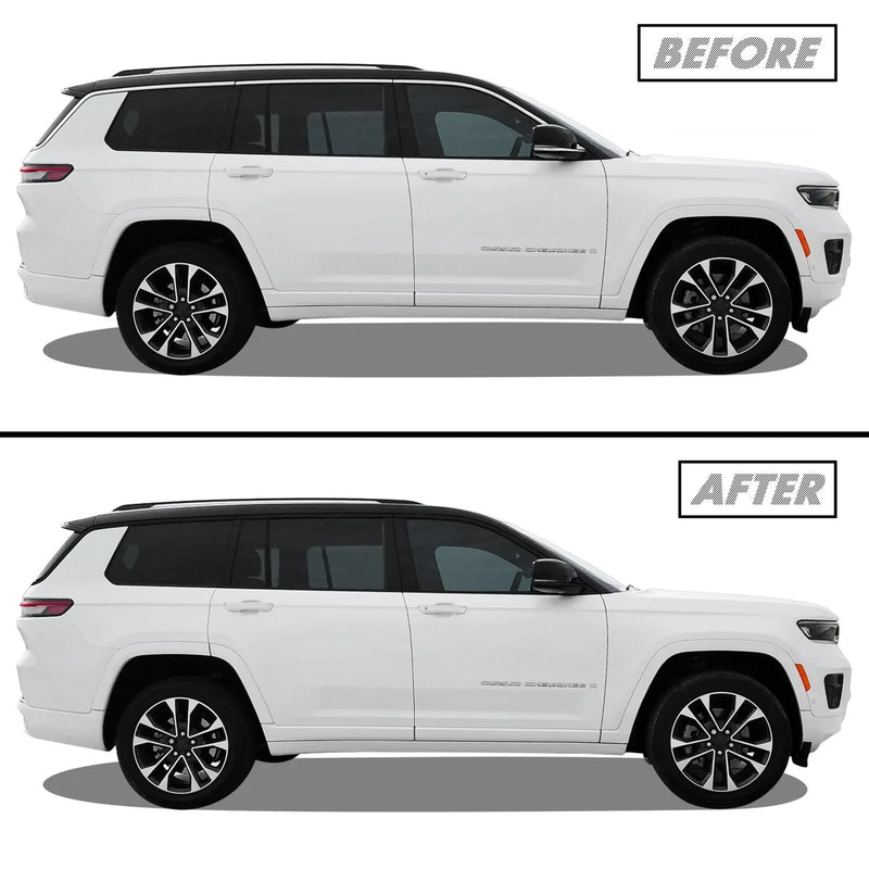 2021-2026 Jeep Grand Cherokee L | Window Trim Chrome Delete PreCut Vinyl Wrap