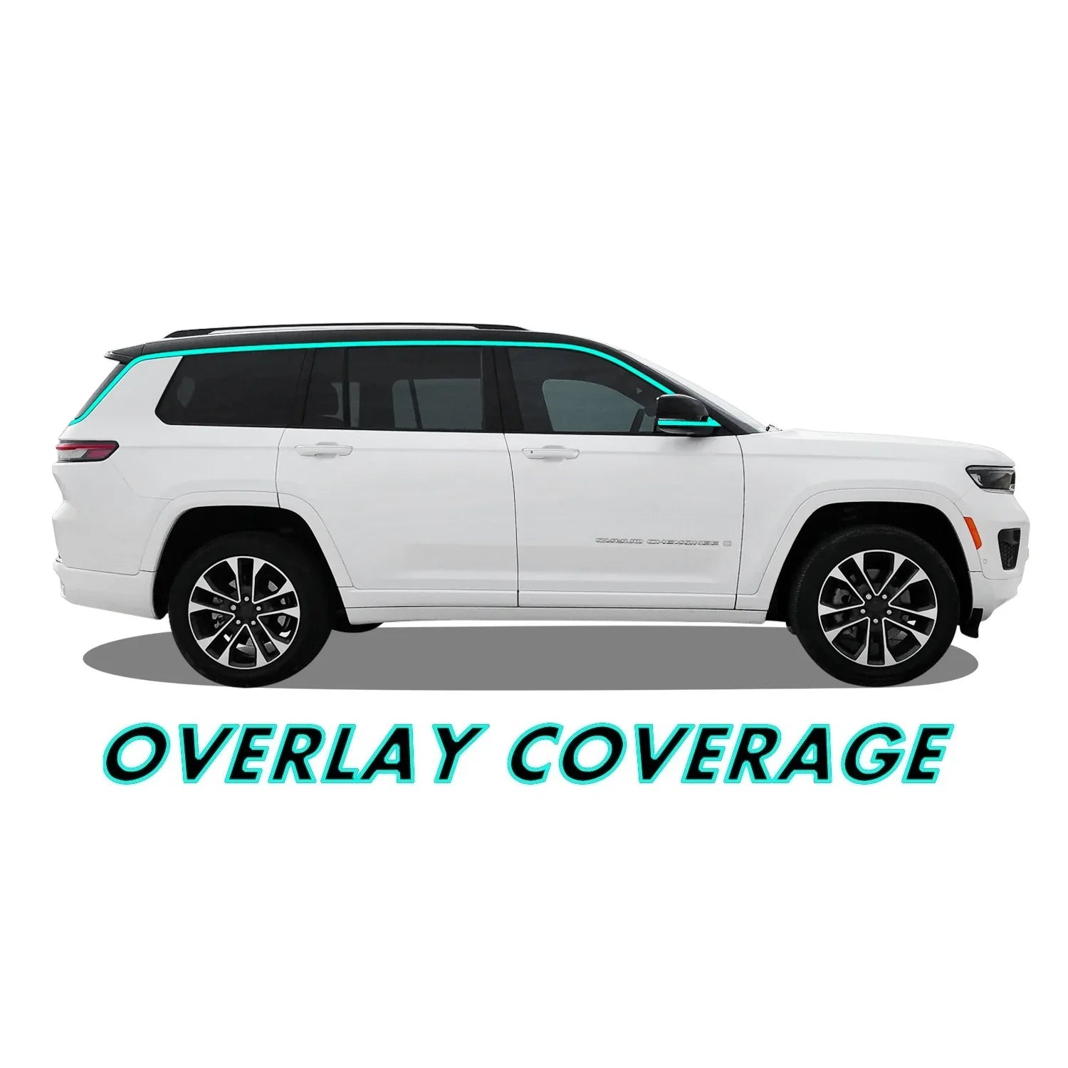 2021-2026 Jeep Grand Cherokee L | Window Trim Chrome Delete PreCut Vinyl Wrap