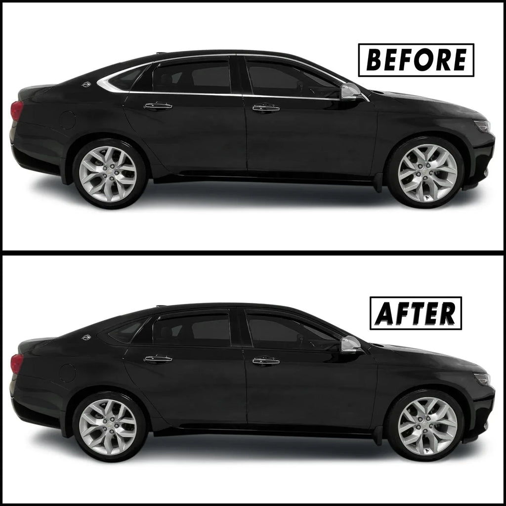 2014-2020 Chevrolet Impala | Window Trim Chrome Delete PreCut Vinyl Wrap