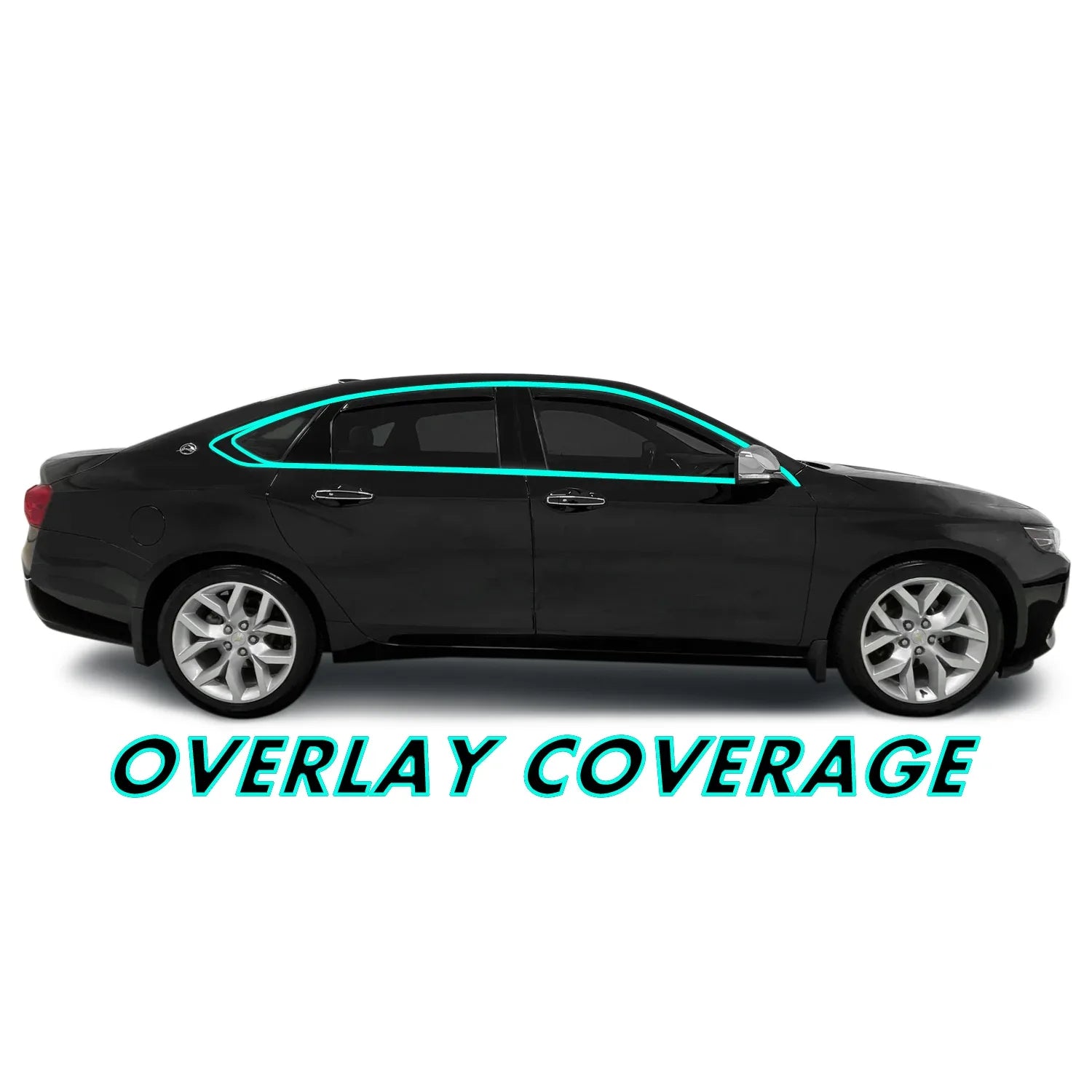 2014-2020 Chevrolet Impala | Window Trim Chrome Delete PreCut Vinyl Wrap