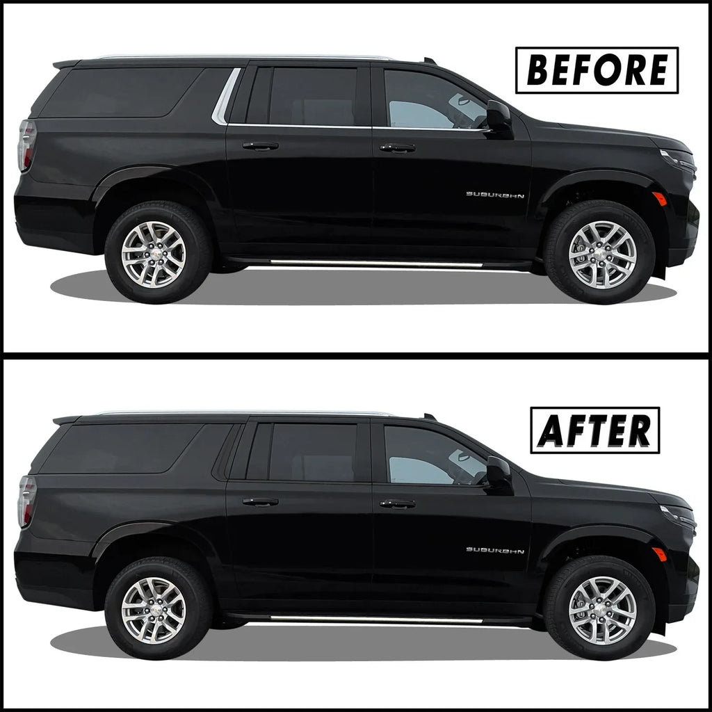 2021-2023 Chevrolet Suburban | Window Trim Chrome Delete PreCut Vinyl Wrap