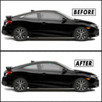 2016-2021 Honda Civic Coupe | Window Trim Chrome Delete PreCut Vinyl Wrap
