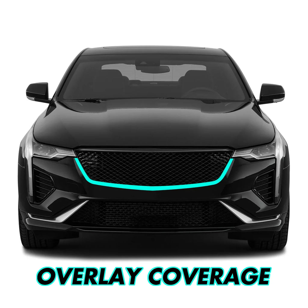 2020-2026 Cadillac CT4 | Front Grill Trim Chrome Delete PreCut Vinyl Wrap