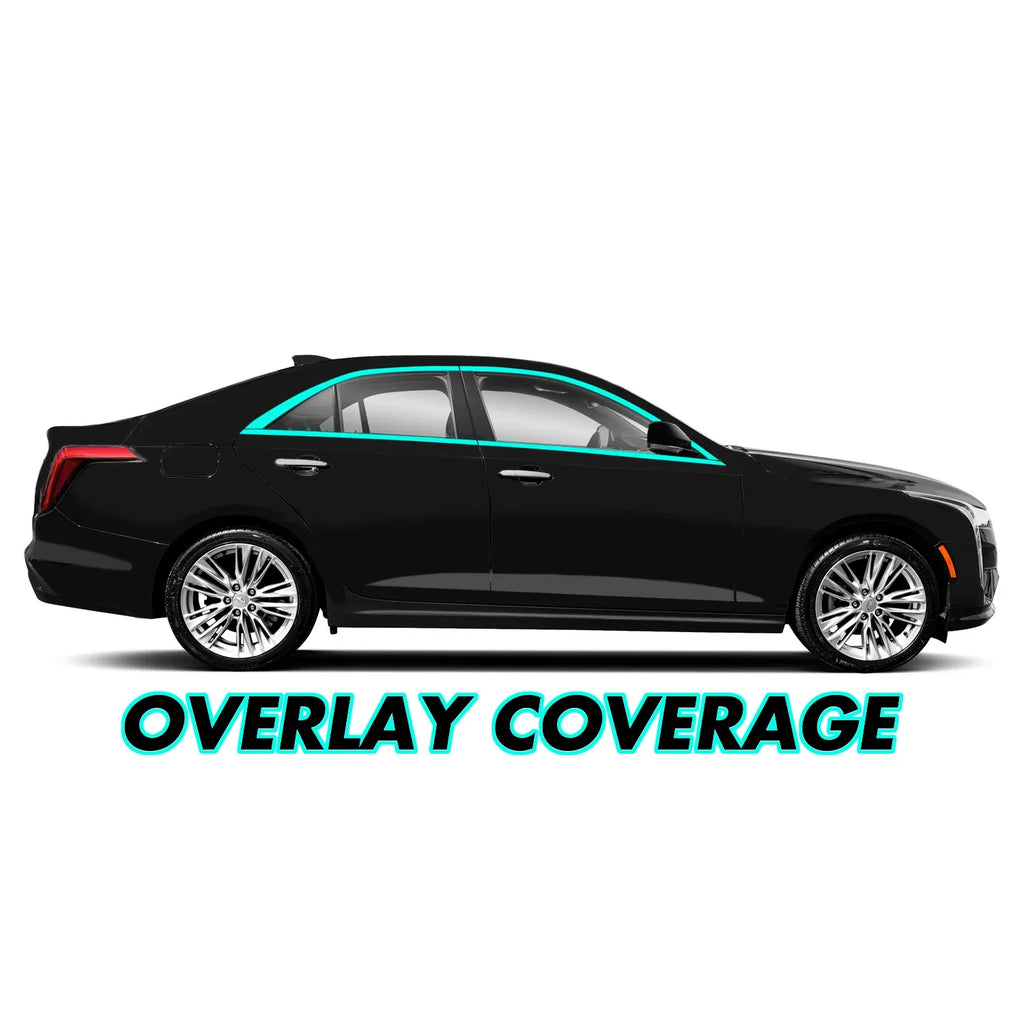 2020-2026 Cadillac CT4 | Window Trim Chrome Delete PreCut Vinyl Wrap
