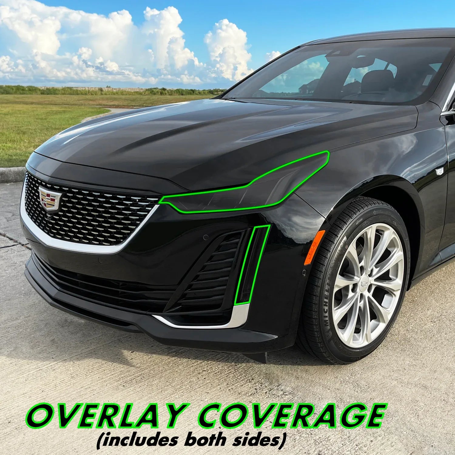 2020-2024 Cadillac CT5 | Headlight PreCut Tint Overlays