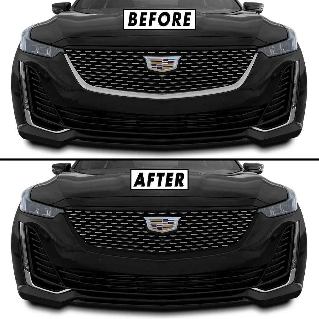 2020-2026 Cadillac CT5 | Front Grill Trim Chrome Delete PreCut Vinyl Wrap