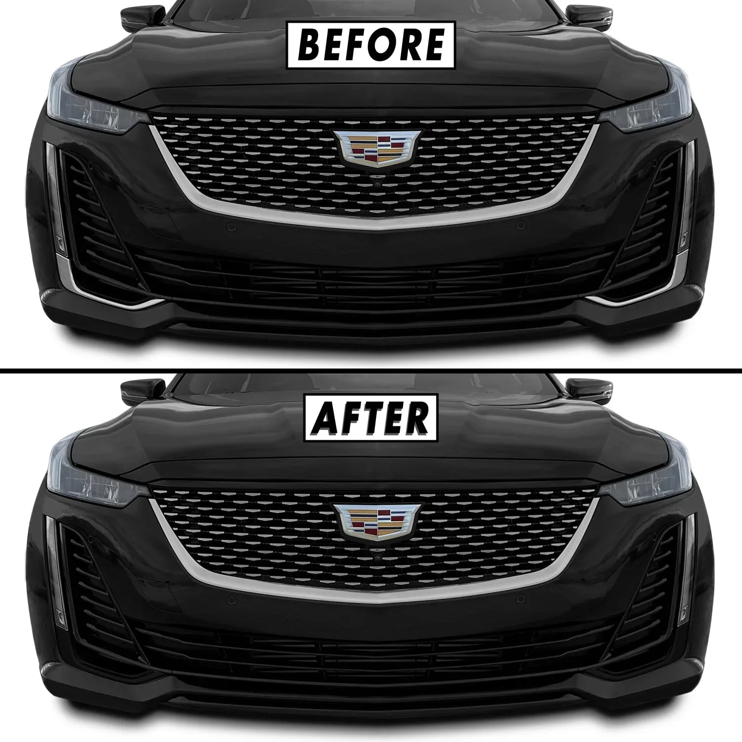 2020-2024 Cadillac CT5 | Fog Light Trim Chrome Delete PreCut Vinyl Wrap