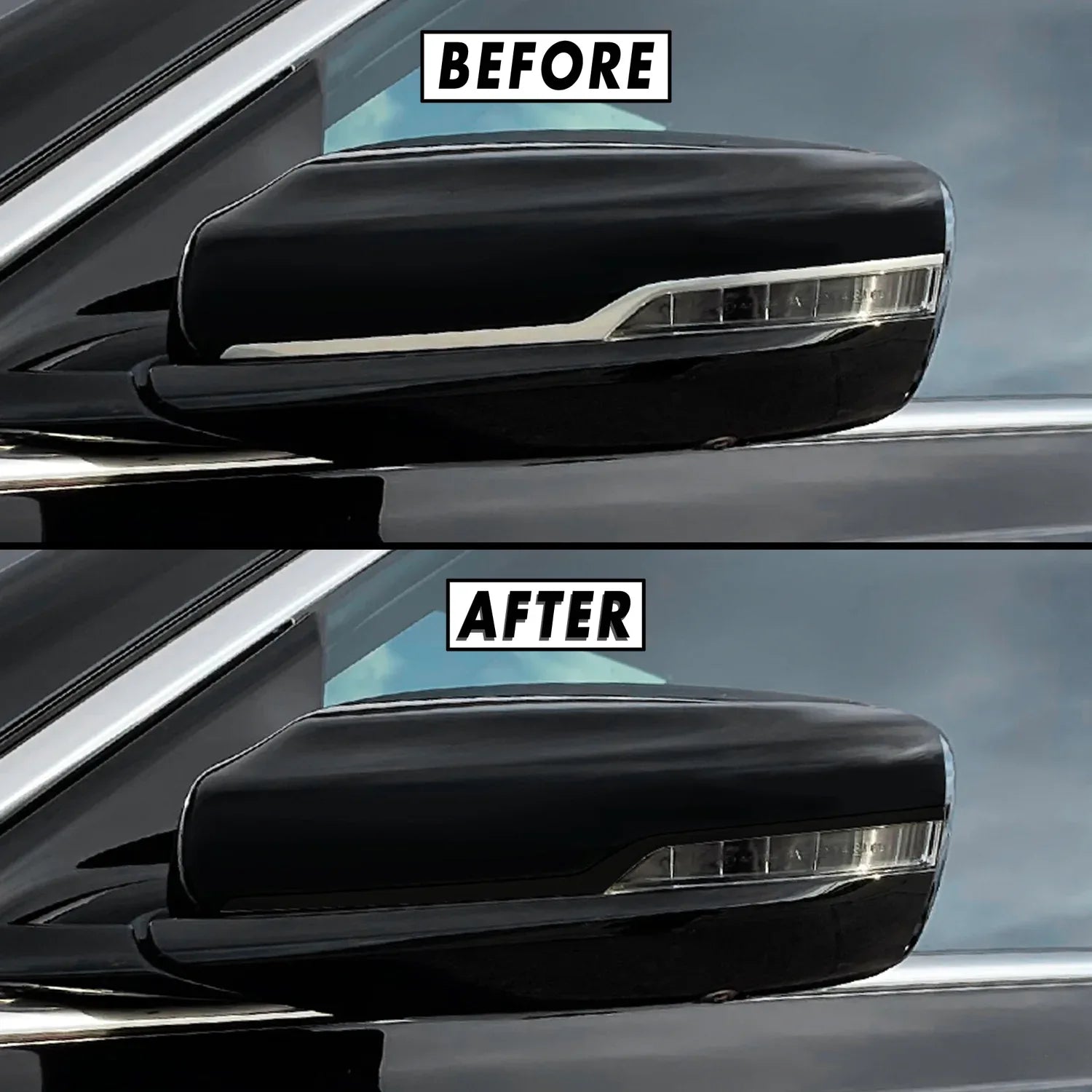 2020-2026 Cadillac CT5 | Mirror Trim Chrome Delete PreCut Vinyl Wrap