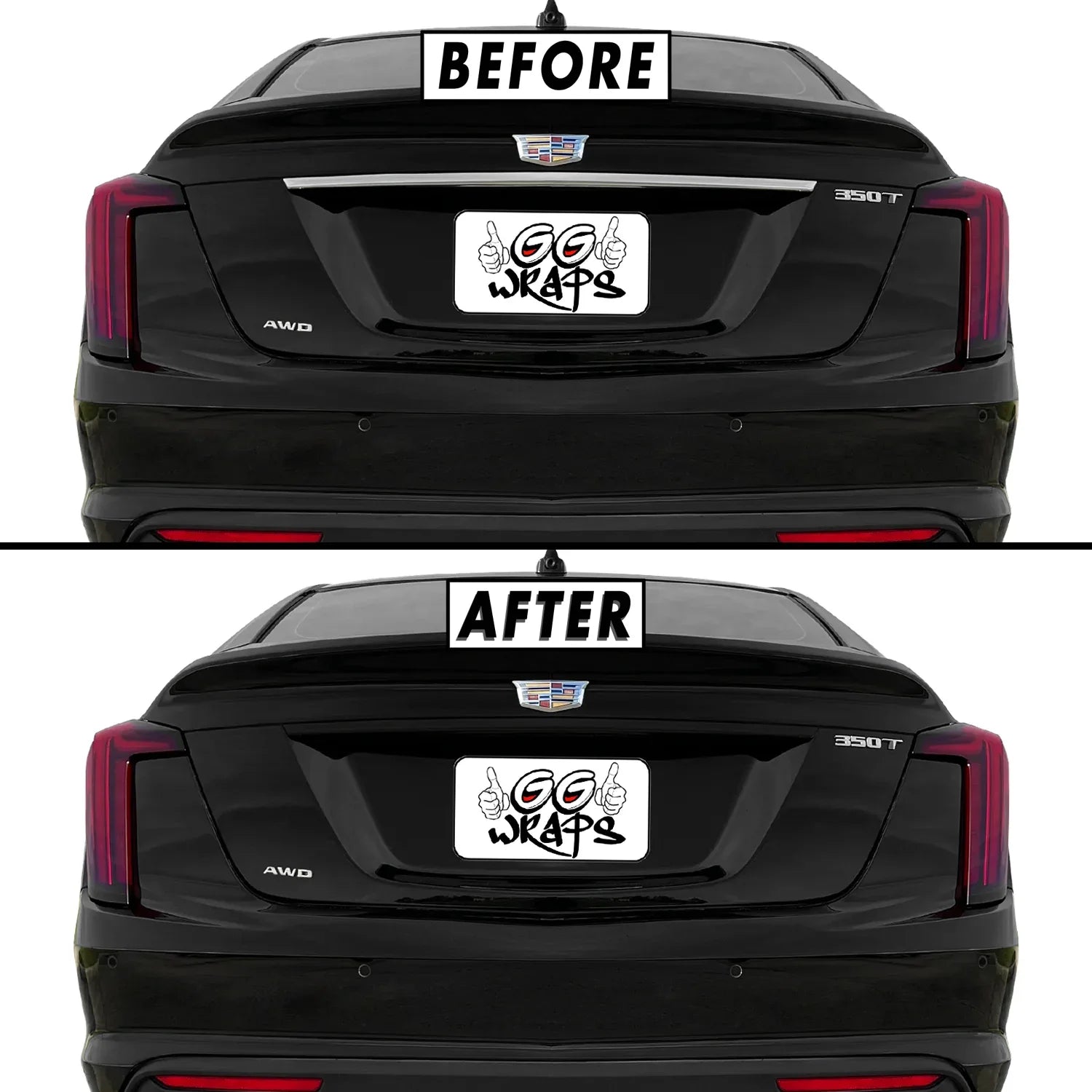 2020-2026 Cadillac CT5 | Rear Trunk Trim Chrome Delete PreCut Vinyl Wrap