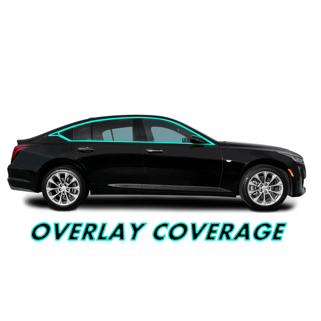 2020-2026 Cadillac CT5 | Window Trim Chrome Delete PreCut Vinyl Wrap