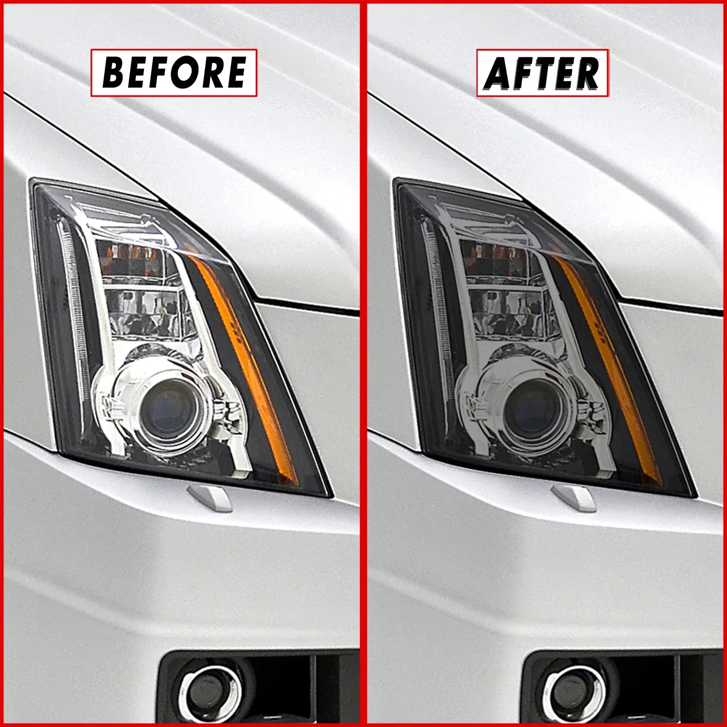 2008-2014 Cadillac CTS | Headlight PreCut Tint Overlays