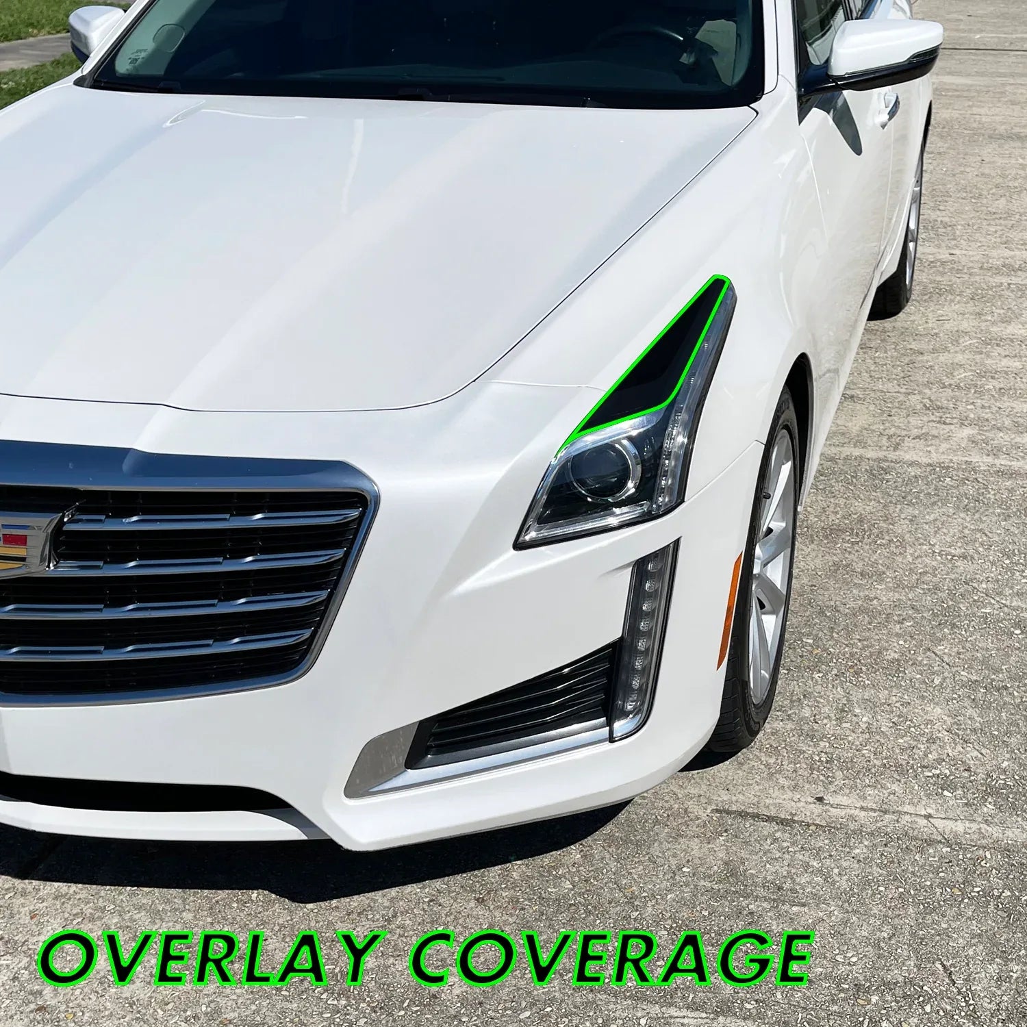 2014-2019 Cadillac CTS | Headlight Eyelid PreCut Vinyl Overlays