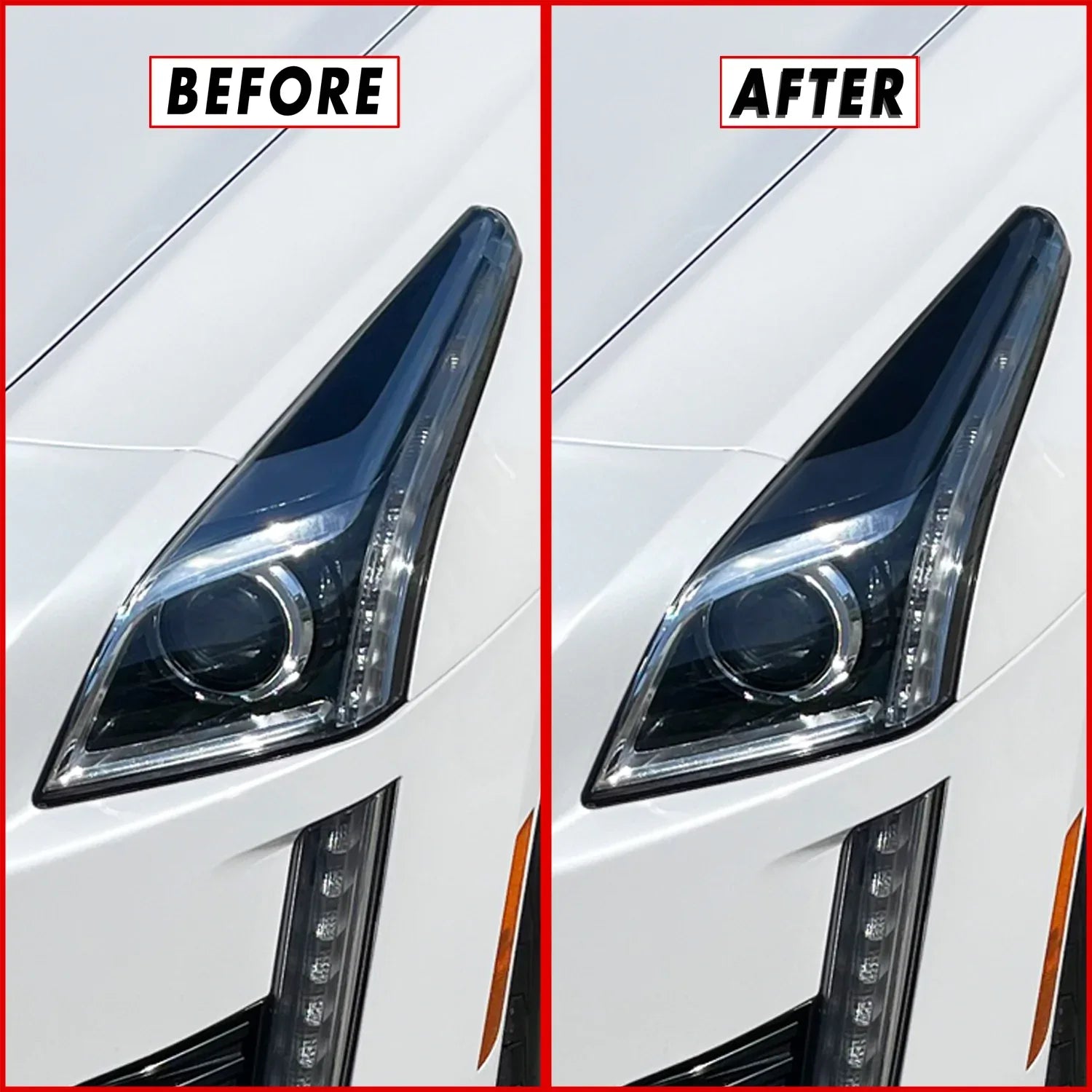 2014-2019 Cadillac CTS | Headlight Eyelid PreCut Vinyl Overlays