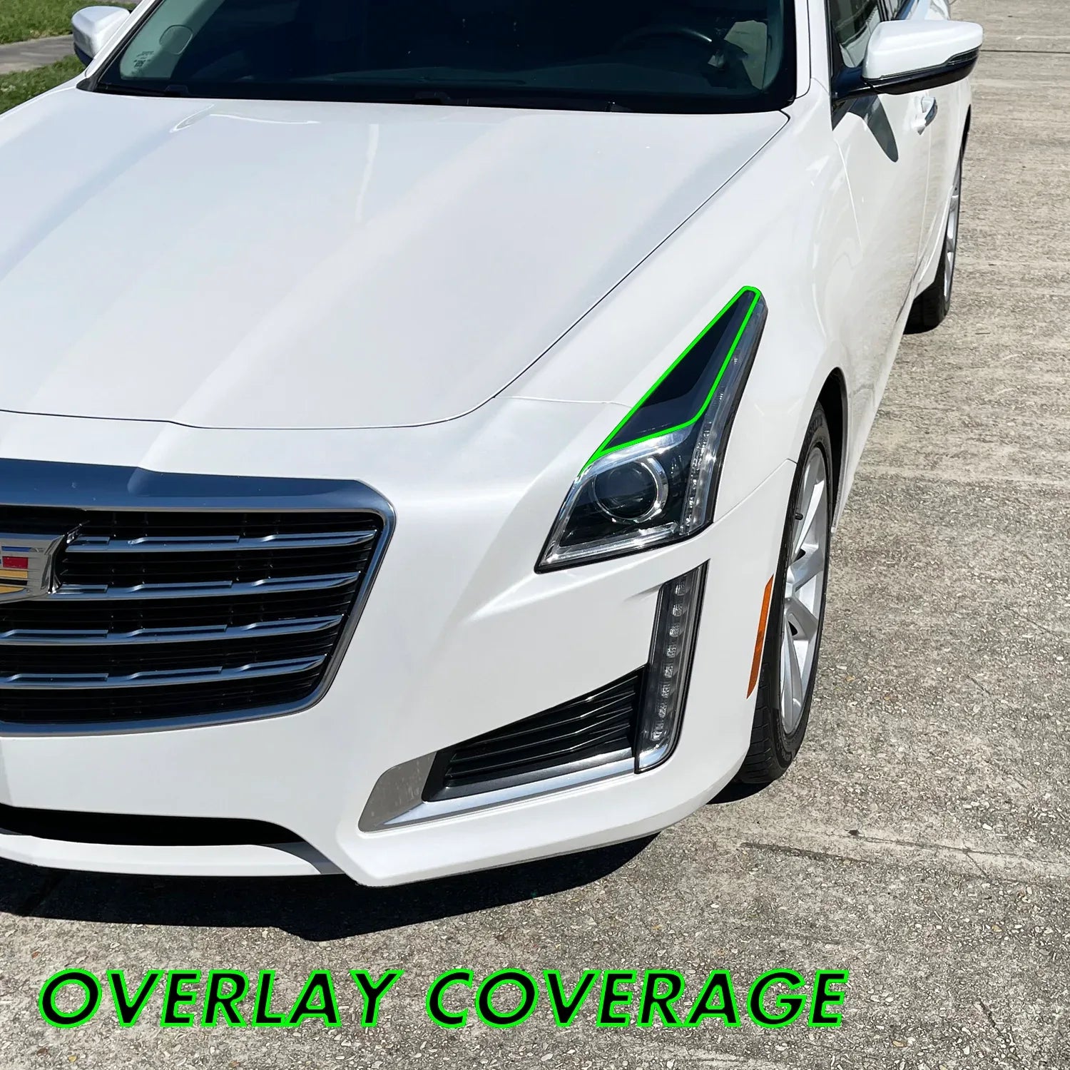 2014-2019 Cadillac CTS | Headlight Eyelid PreCut Vinyl Overlays