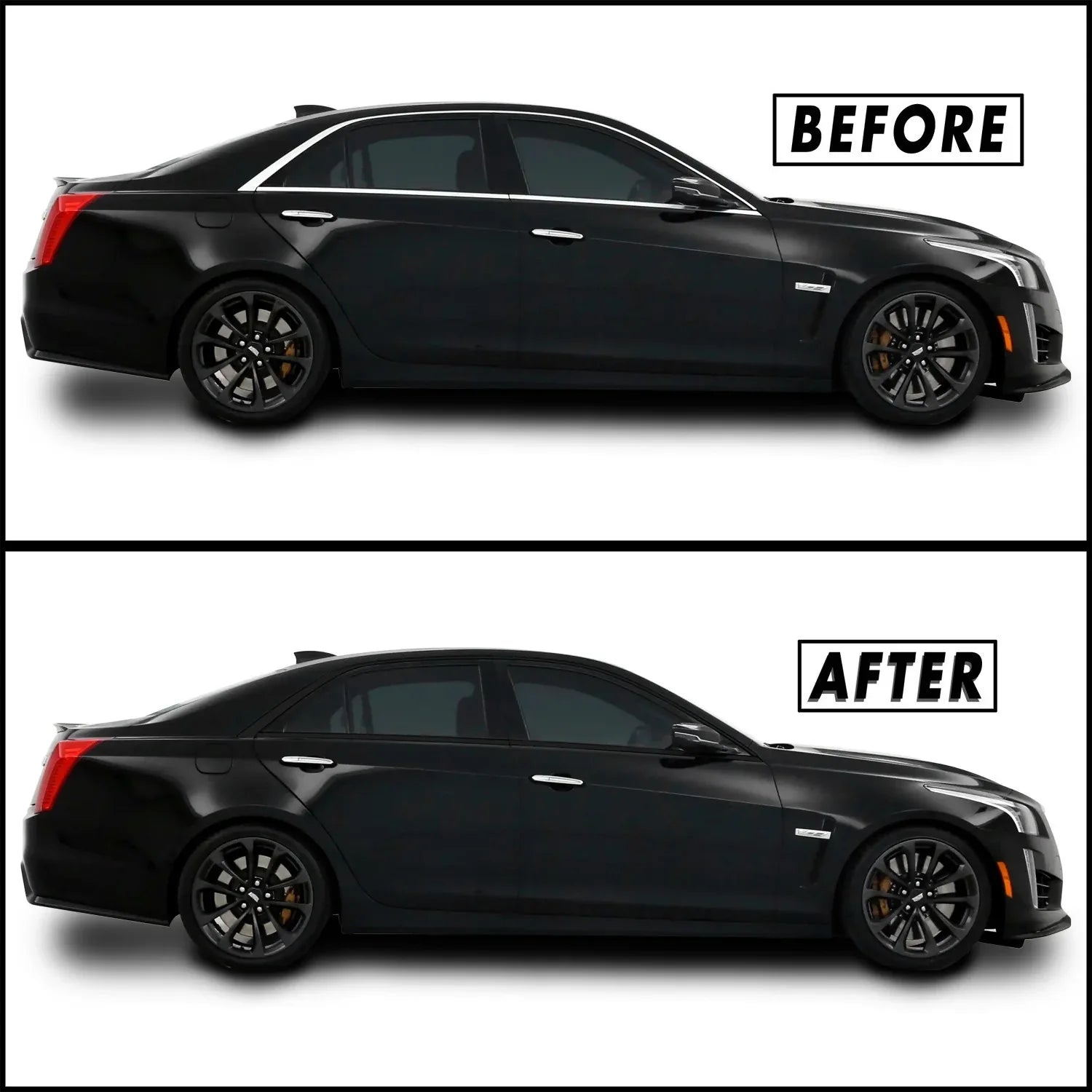2014-2019 Cadillac CTS | Window Trim Chrome Delete PreCut Vinyl Wrap