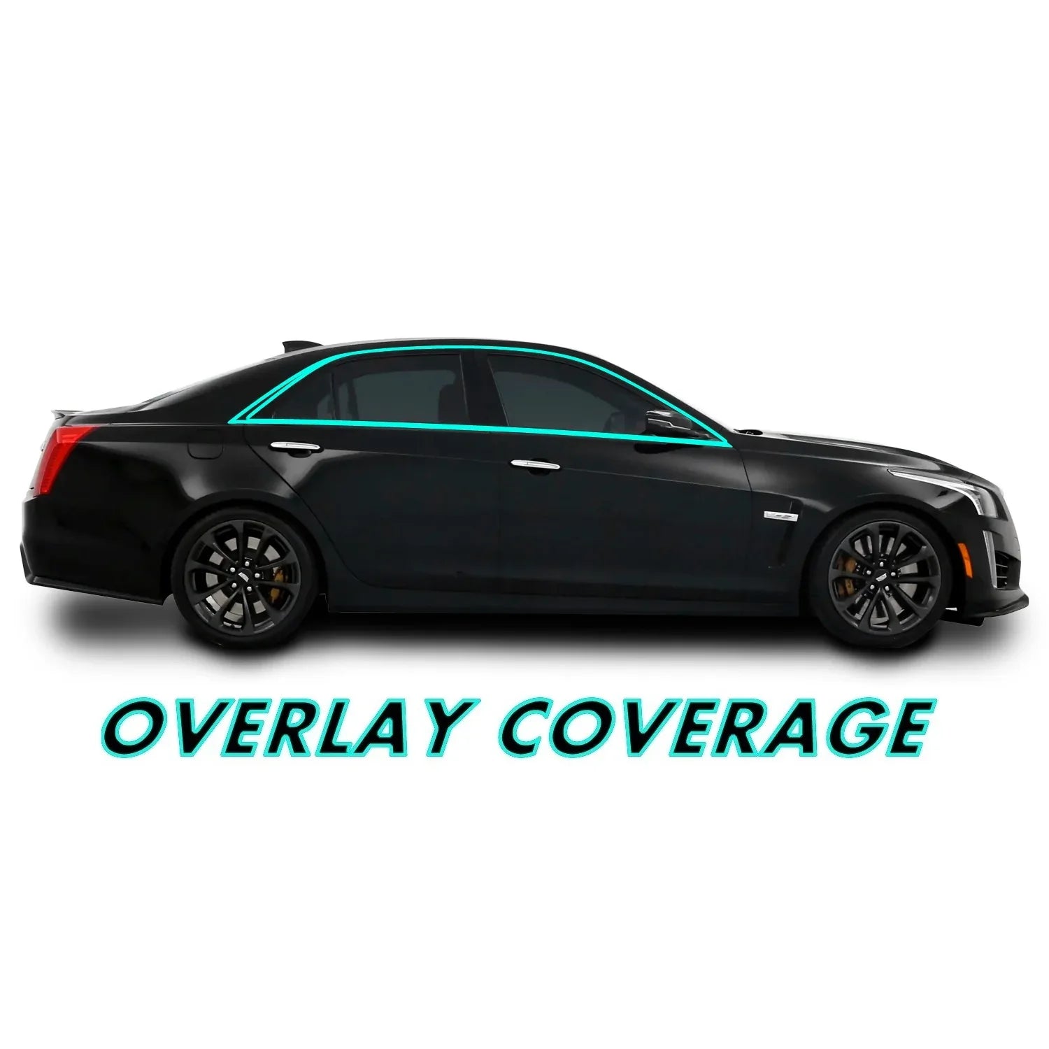 2014-2019 Cadillac CTS | Window Trim Chrome Delete PreCut Vinyl Wrap