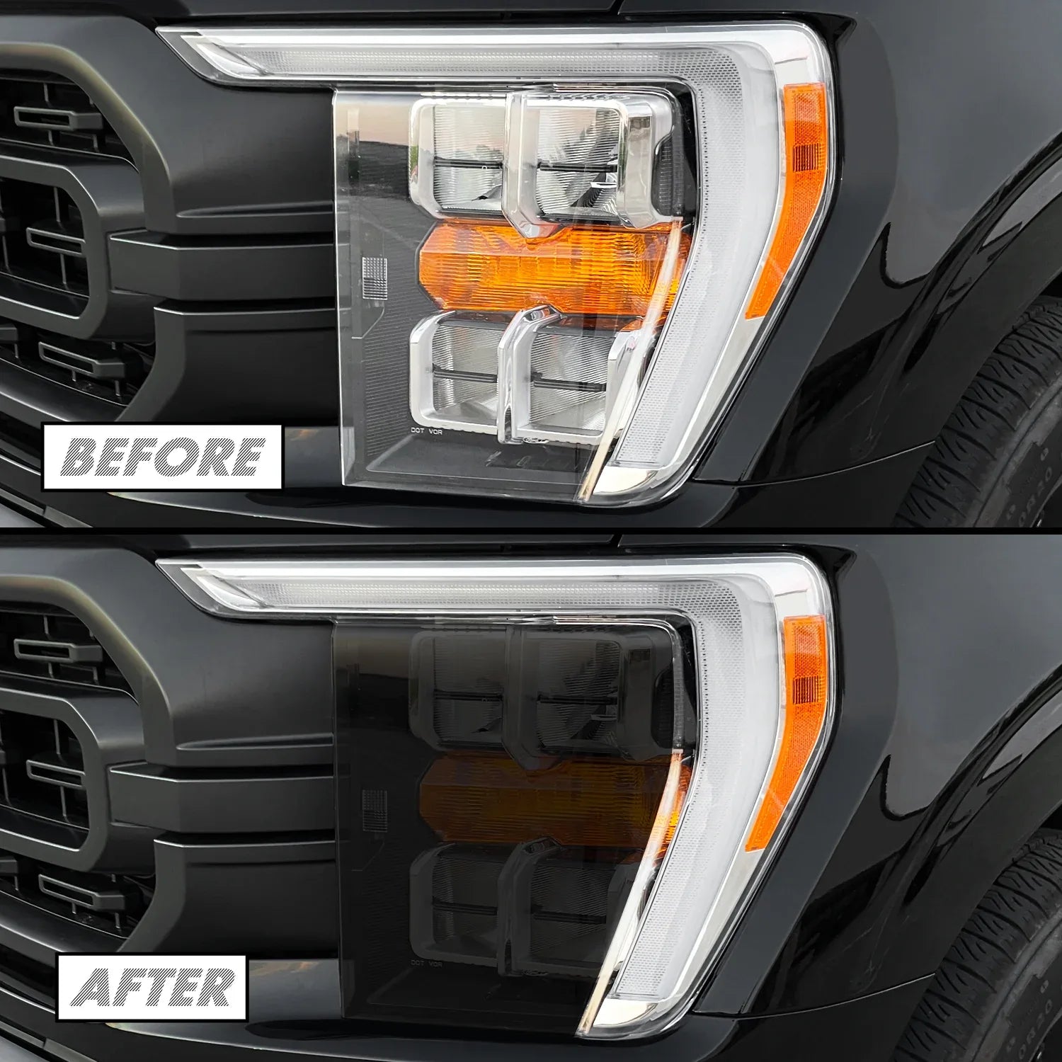 2021-2023 Ford F150 | Headlight Cutout PreCut Tint Overlays