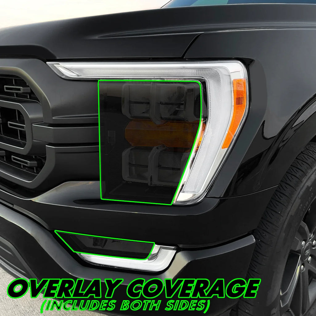 2021-2023 Ford F150 | Headlight Cutout PreCut Tint Overlays