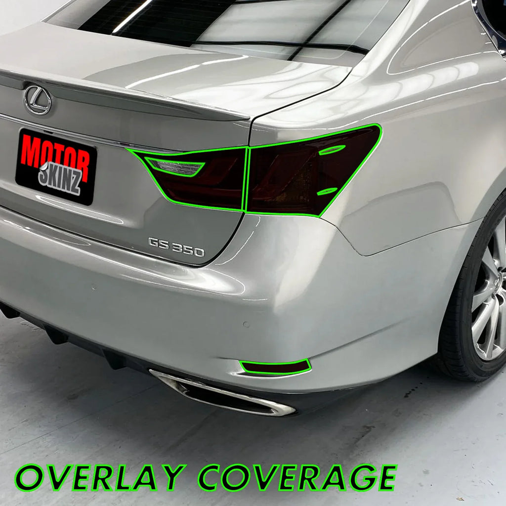2013-2015 Lexus GS | Tail Light Cutout PreCut Tint Overlays