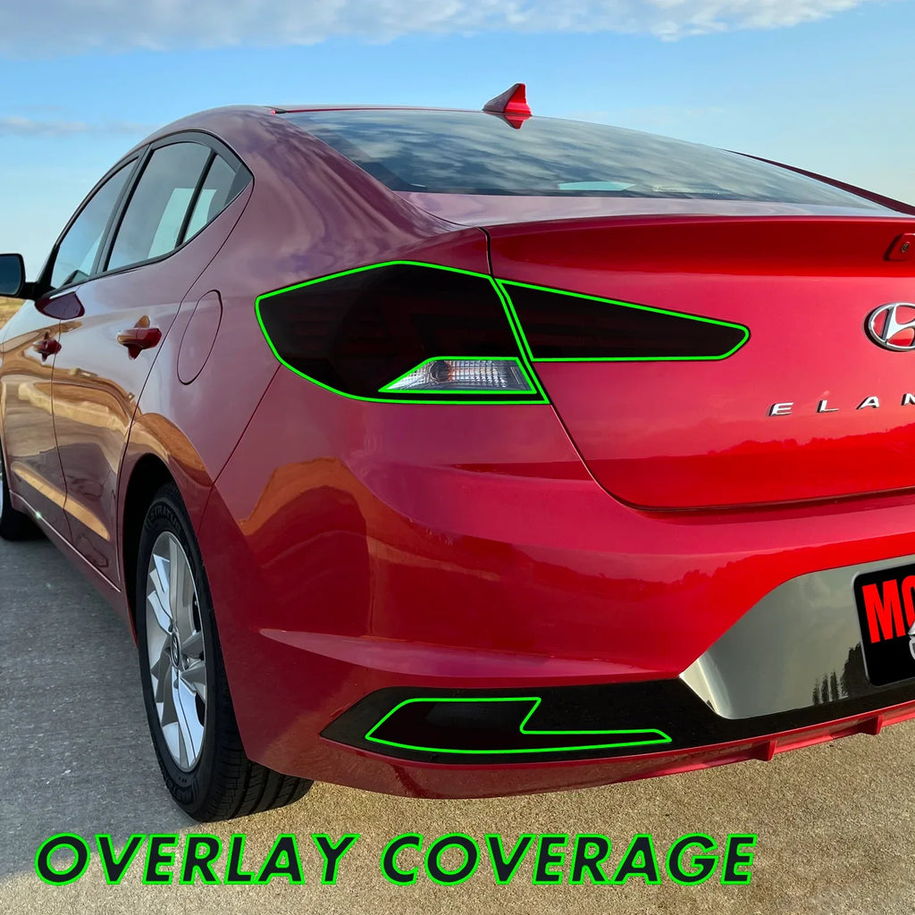2019-2020 Hyundai Elantra | Tail Light Cutout PreCut Tint Overlays