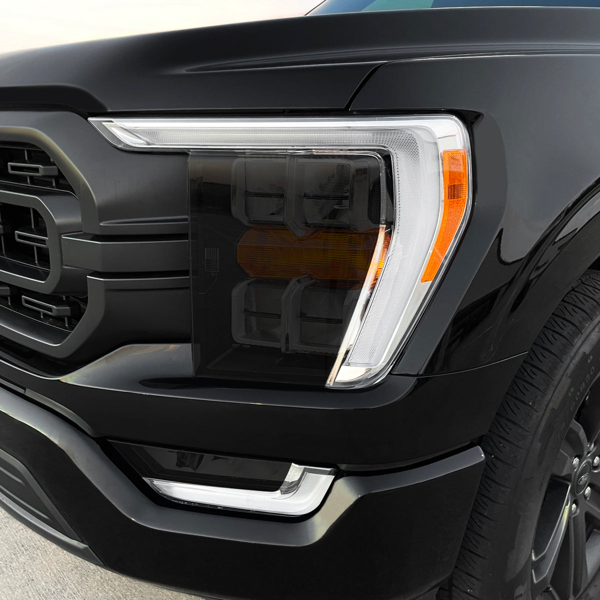 2021-2023 Ford F150 | Headlight Cutout PreCut Tint Overlays – SlickMod