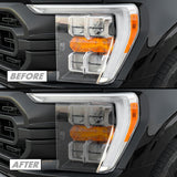 2021-2023 Ford F150 | Headlight Cutout PreCut Tint Overlays