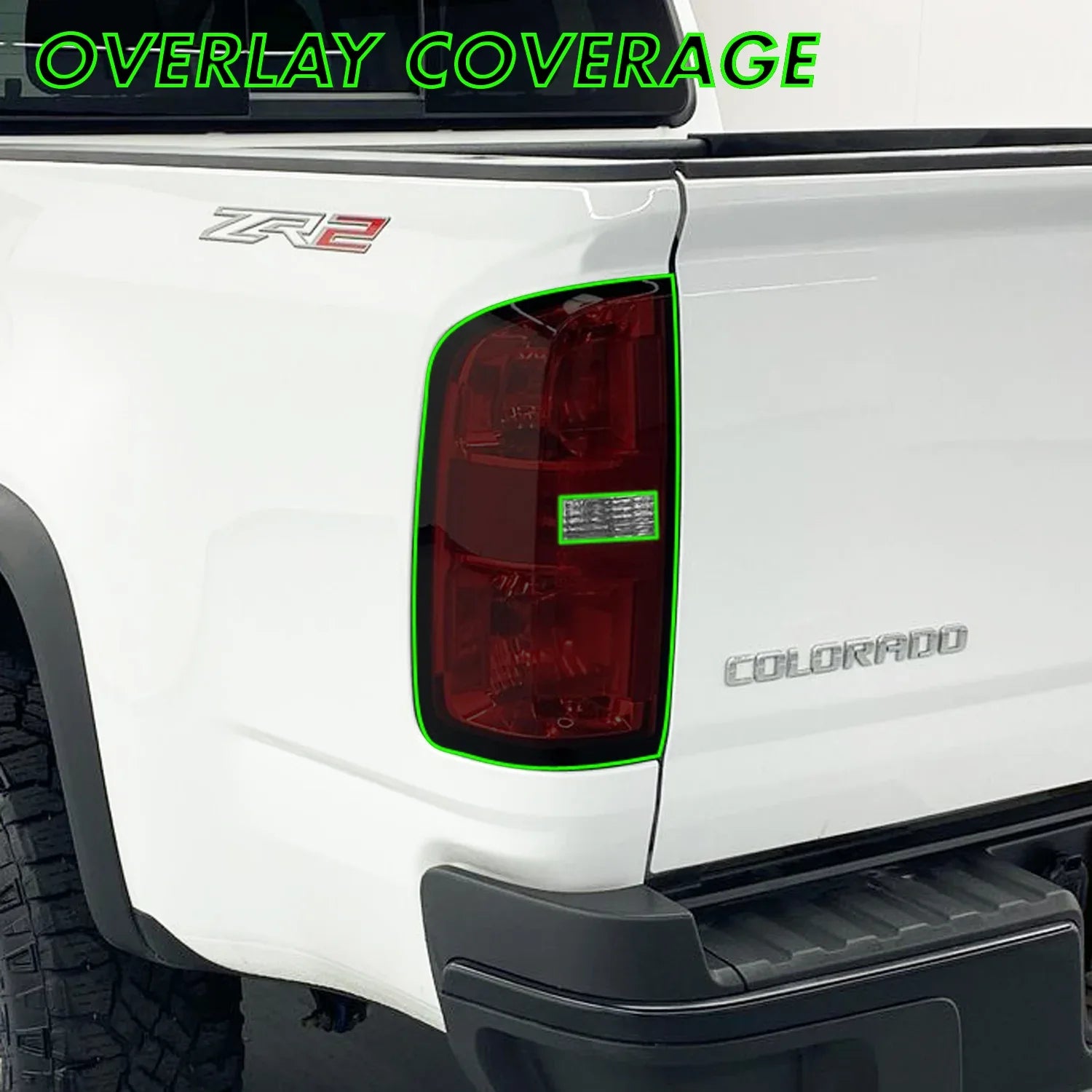 2015-2022 Chevrolet Colorado | Tail Light Reverse Cutout PreCut Tint Overlays