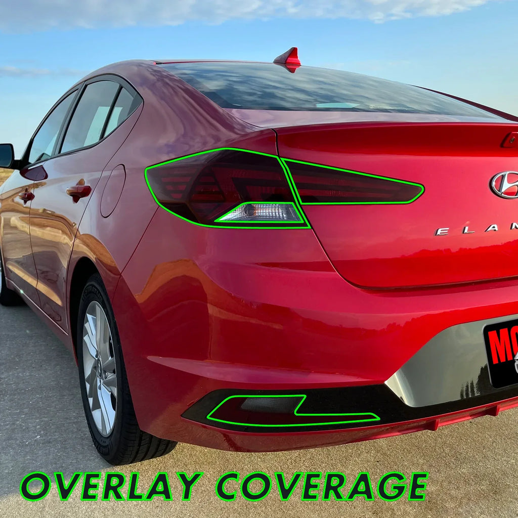 2019-2020 Hyundai Elantra | Tail Light Cutout PreCut Tint Overlays
