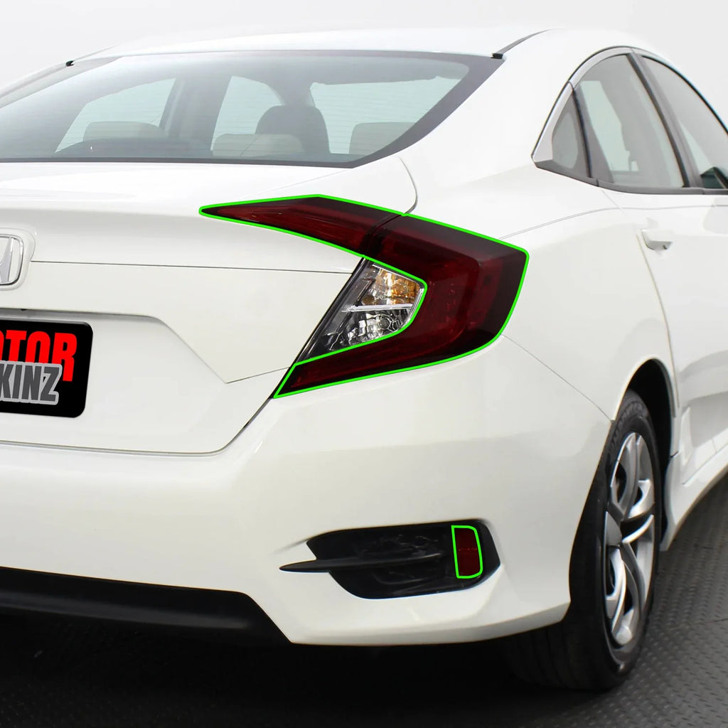 2016-2021 Honda Civic Sedan | Tail Light Cutout PreCut Tint Overlays