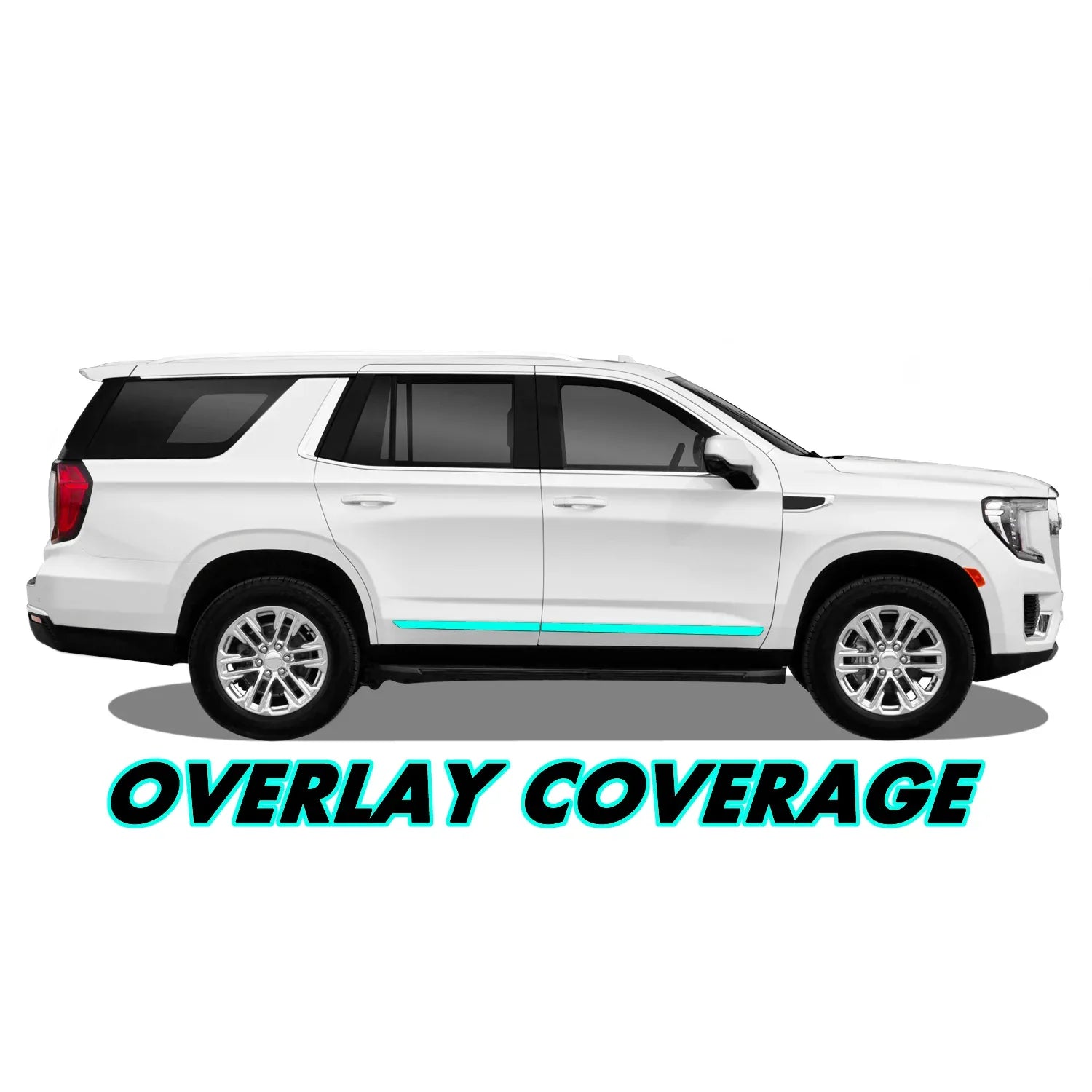 2021-2023 GMC Yukon | Door Molding Trim Chrome Delete PreCut Vinyl Wrap